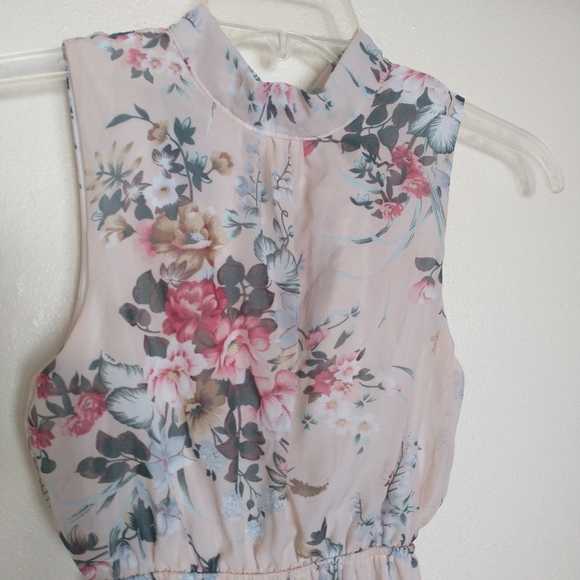 Long Silky Floral Dress - Picture 3 of 7